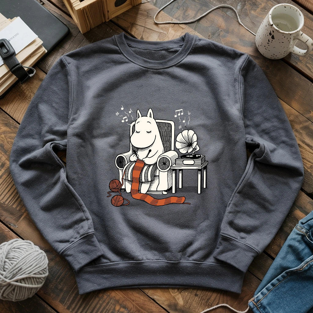 The Gentle Hippo Knitter Sweatshirt