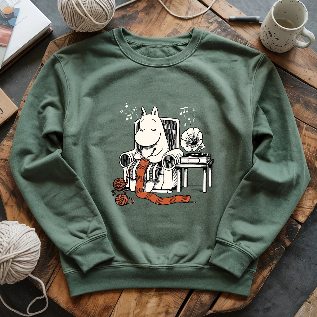 The Gentle Hippo Knitter Sweatshirt