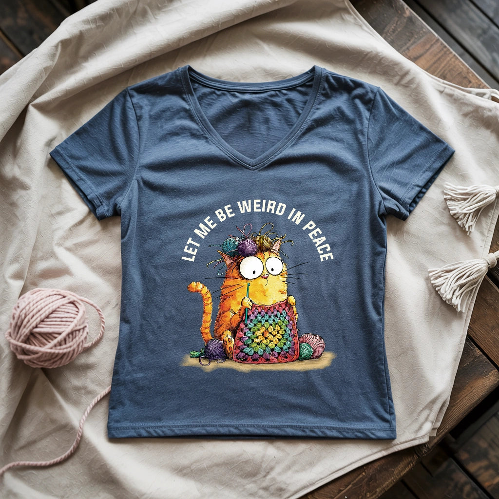 Be Weird In Peace Lady V-neck