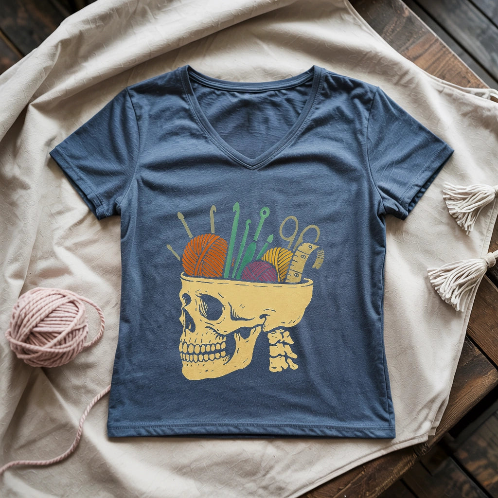 Murder Yarn Lady V-neck