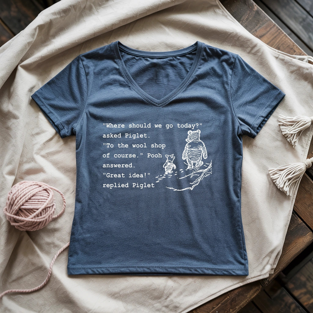 Wool Shop Lady V-neck