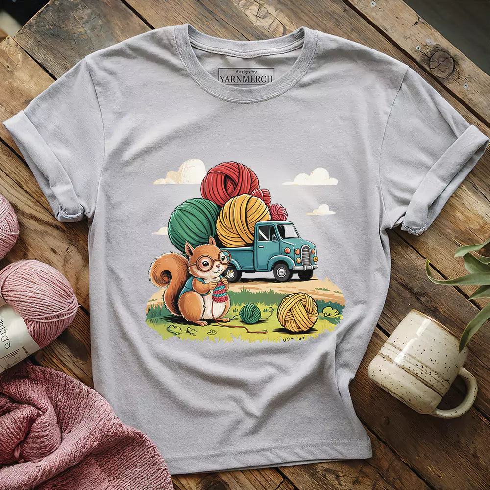 Knitting Squirrel T-shirt