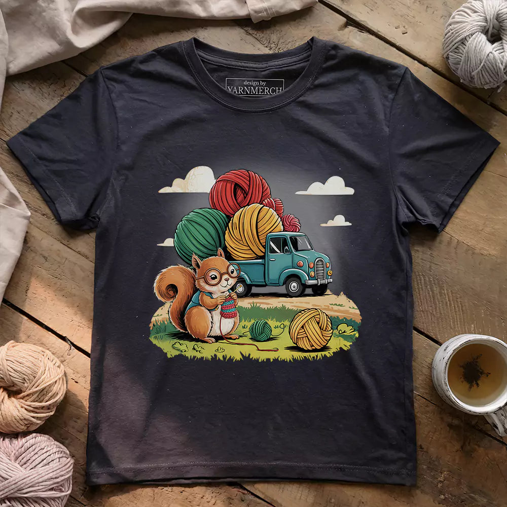 Knitting Squirrel T-shirt