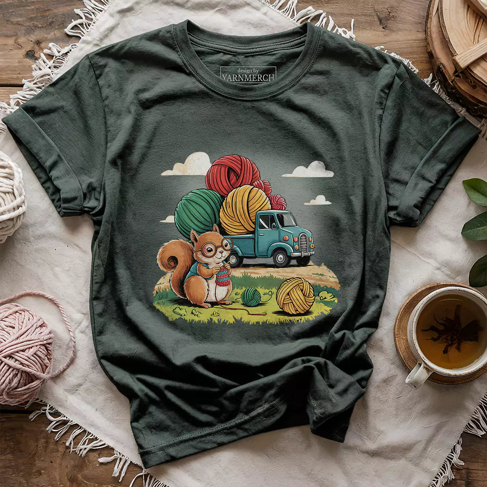 Knitting Squirrel T-shirt