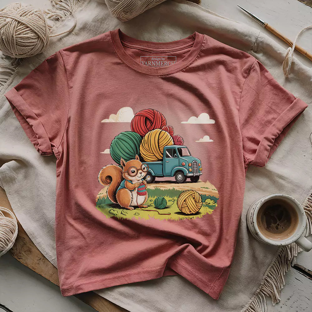 Knitting Squirrel T-shirt