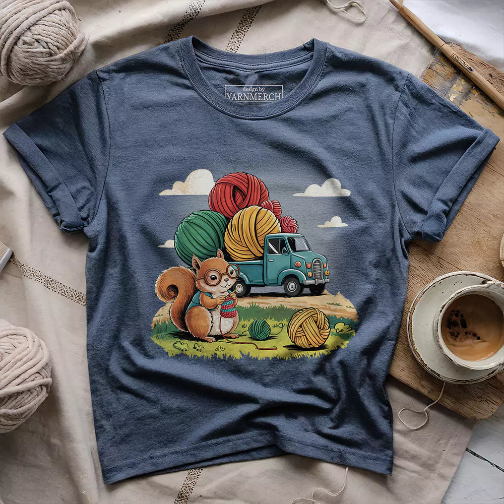 Knitting Squirrel T-shirt