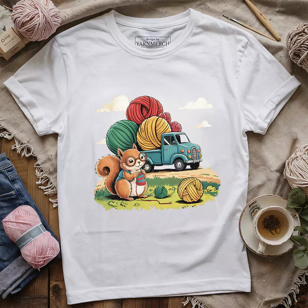 Knitting Squirrel T-shirt