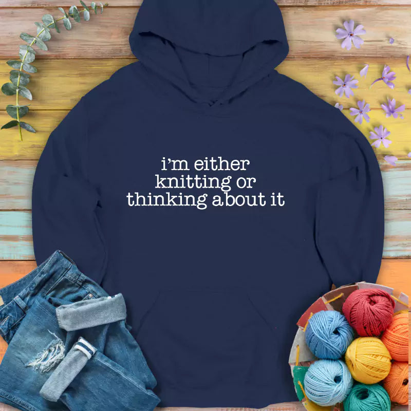 Knitting/ Thinking Hoodie
