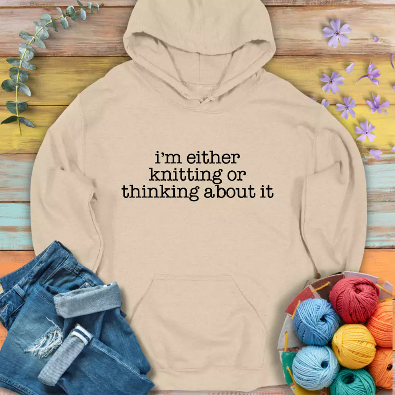 Knitting/ Thinking Hoodie