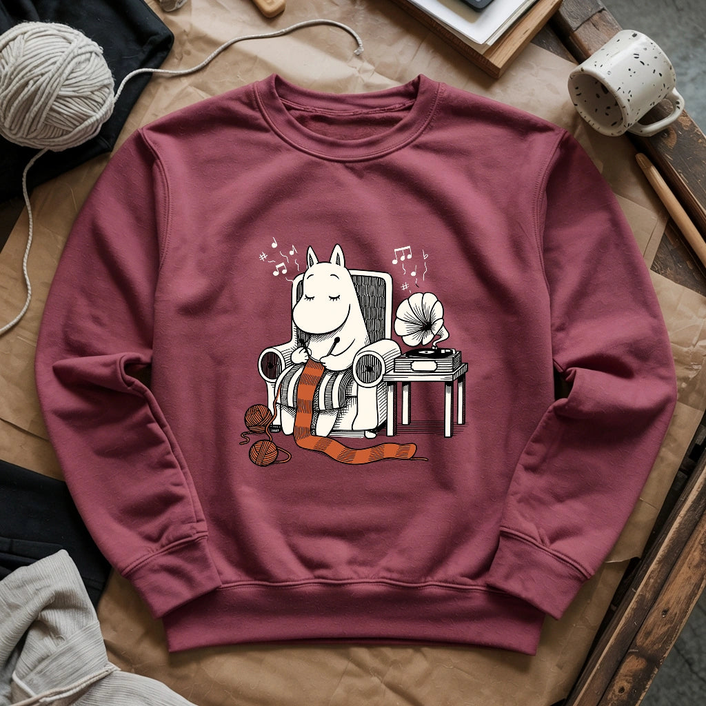 The Gentle Hippo Knitter Sweatshirt