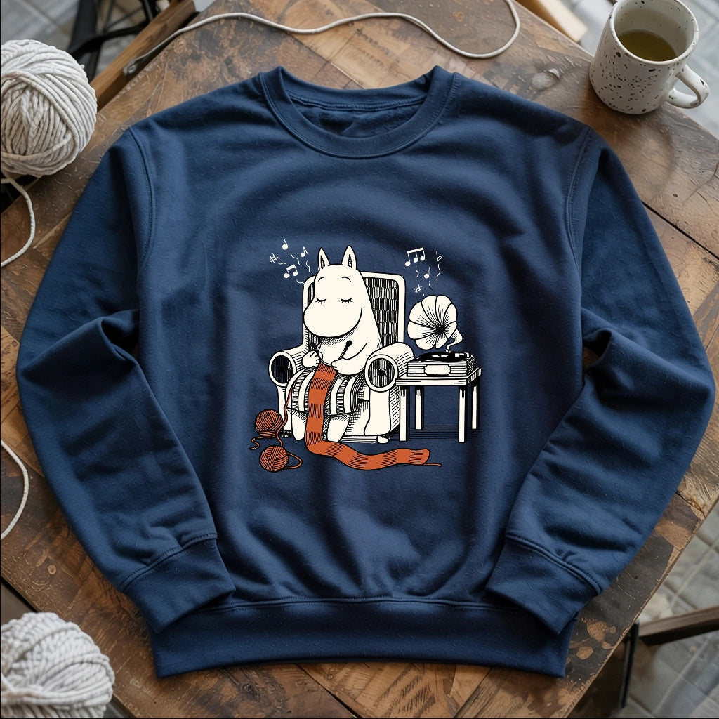 The Gentle Hippo Knitter Sweatshirt