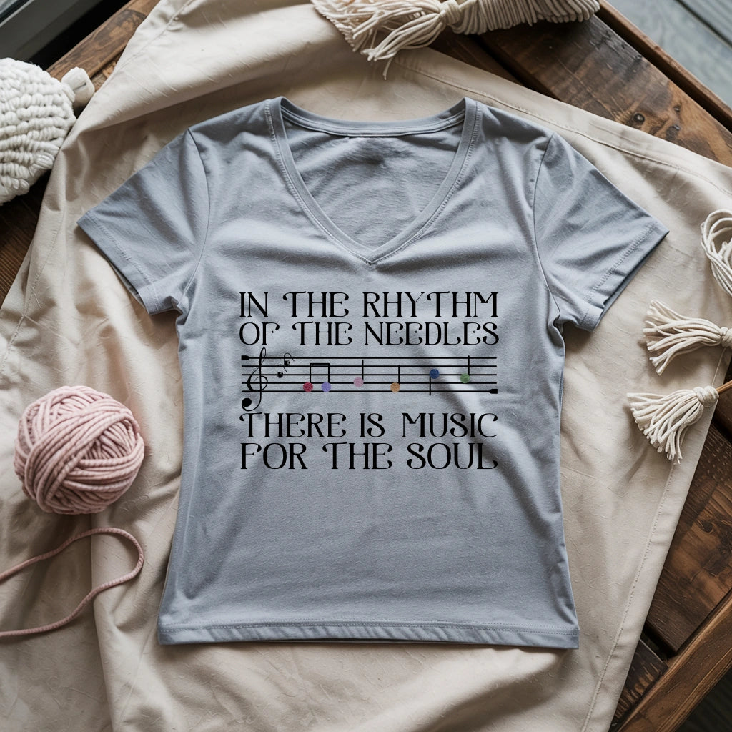 Rhythm Of The Needles Lady V-neck