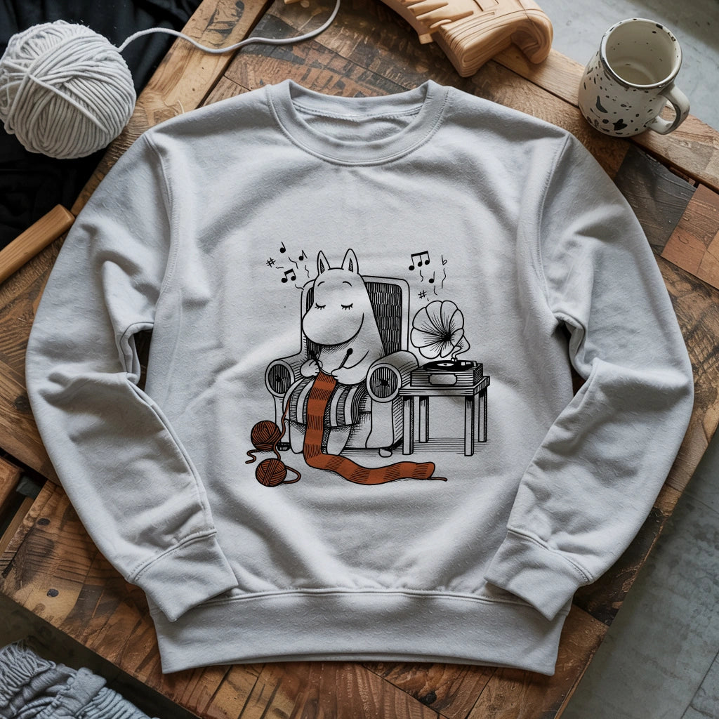 The Gentle Hippo Knitter Sweatshirt
