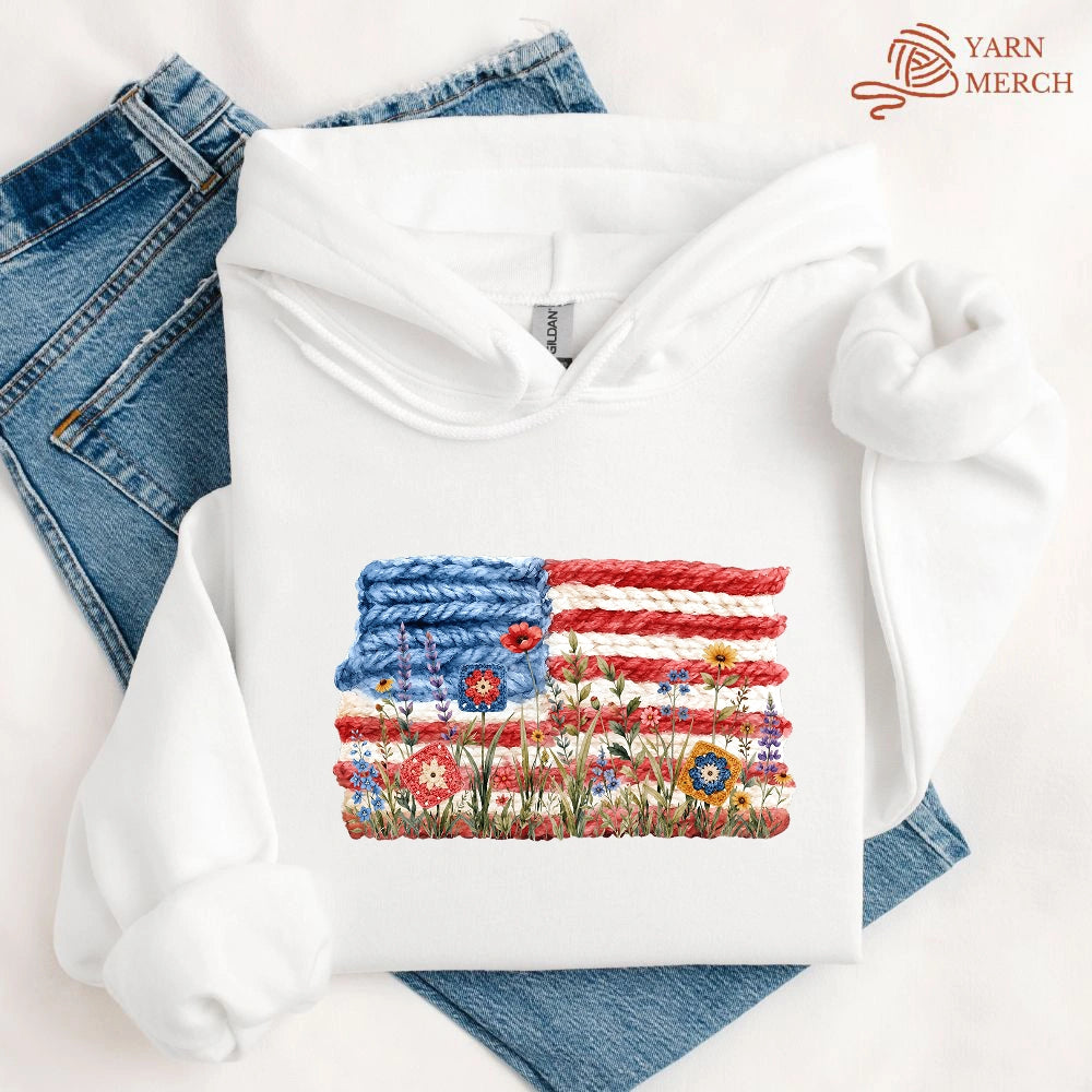 Flowers, Stripes & Skeins Hoodie