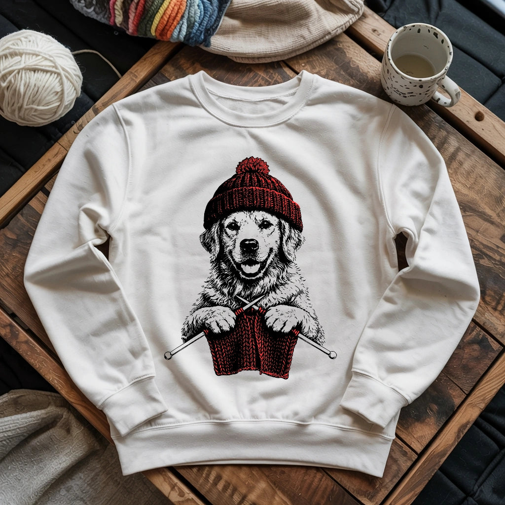 Vintage Golden Knitting Sweatshirt