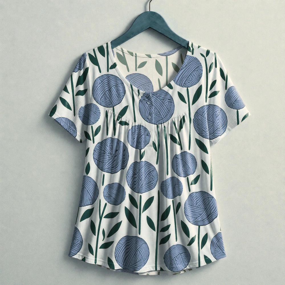 Yarn Flowers Blouse