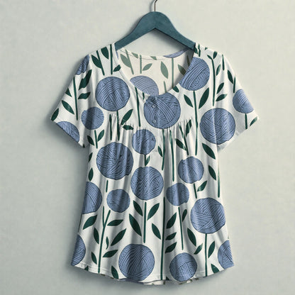 Yarn Flowers Blouse
