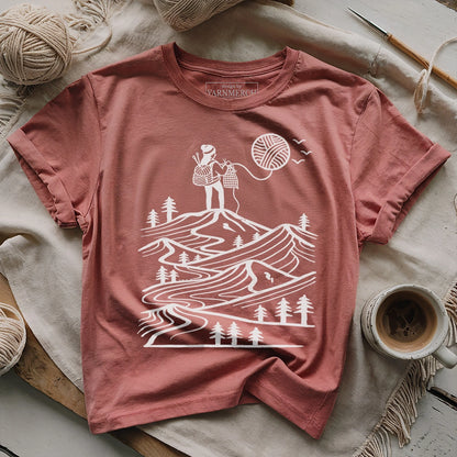 A Camper Knitting The Sun T-shirt
