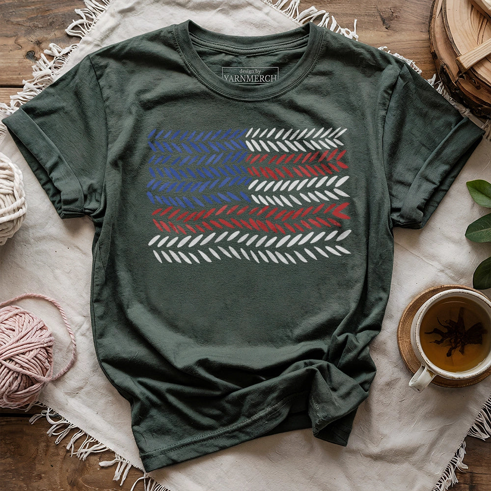 America Knitting Pattern T-shirt