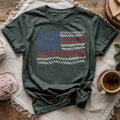 America Knitting Pattern T-shirt