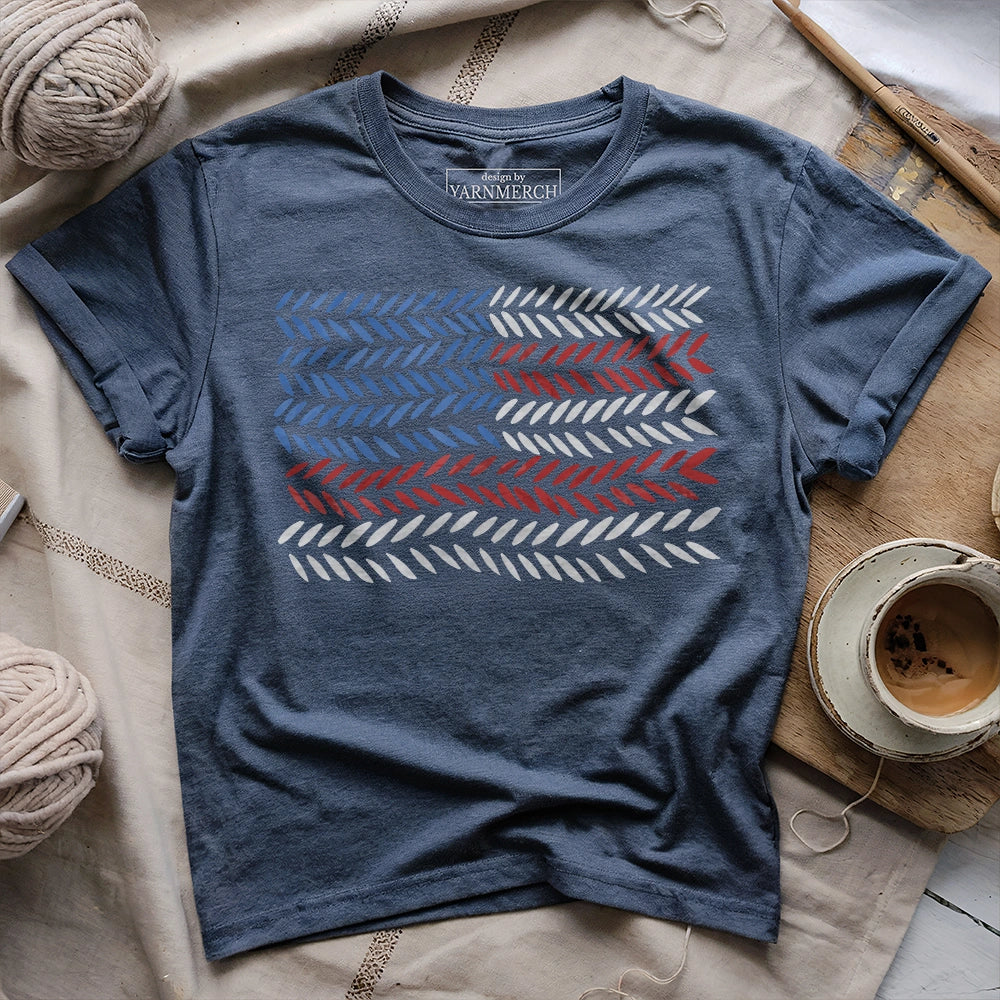 America Knitting Pattern T-shirt