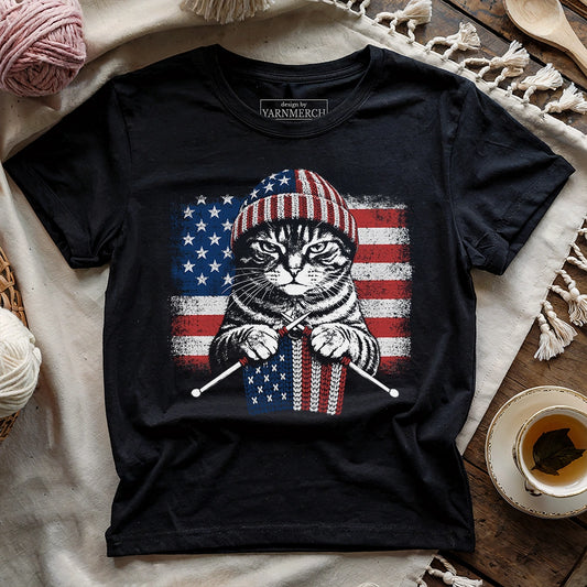 America Vintage Cat T-shirt