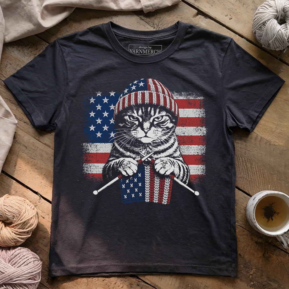 America Vintage Cat T-shirt