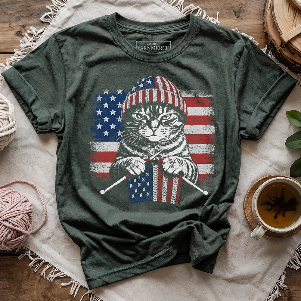 America Vintage Cat T-shirt