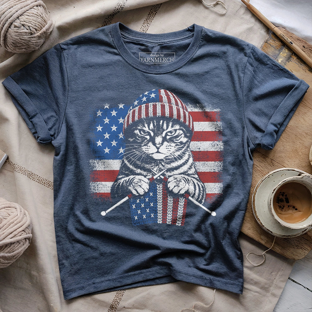America Vintage Cat T-shirt