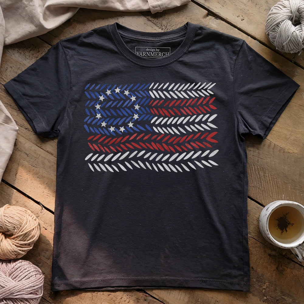 America Watercolor Pattern T-shirt