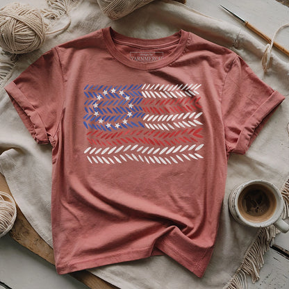 America Watercolor Pattern T-shirt