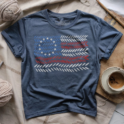 America Watercolor Pattern T-shirt