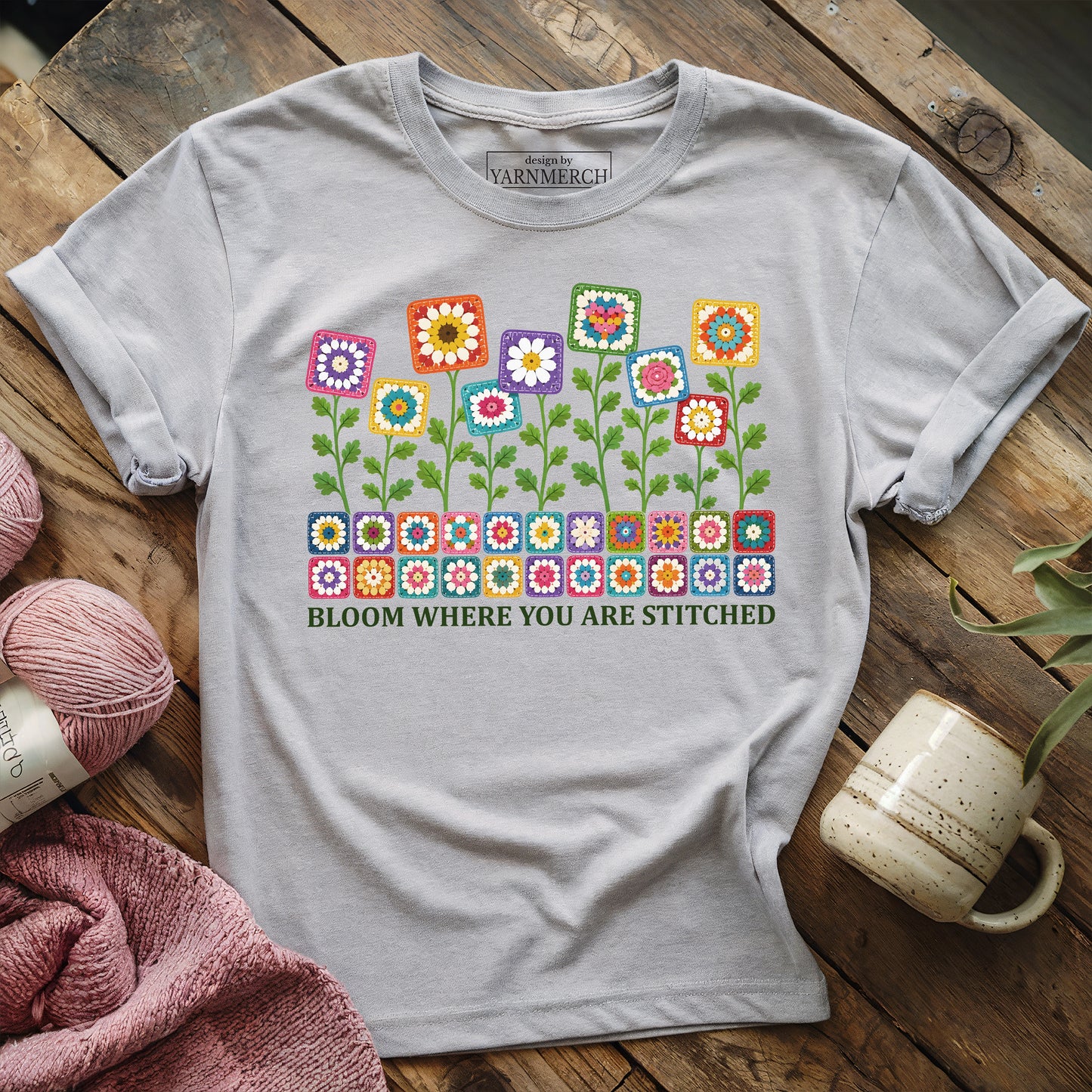 Bloom Where You Are Stitched T-shirt