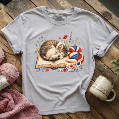 Cat, Yarn & America T-shirt