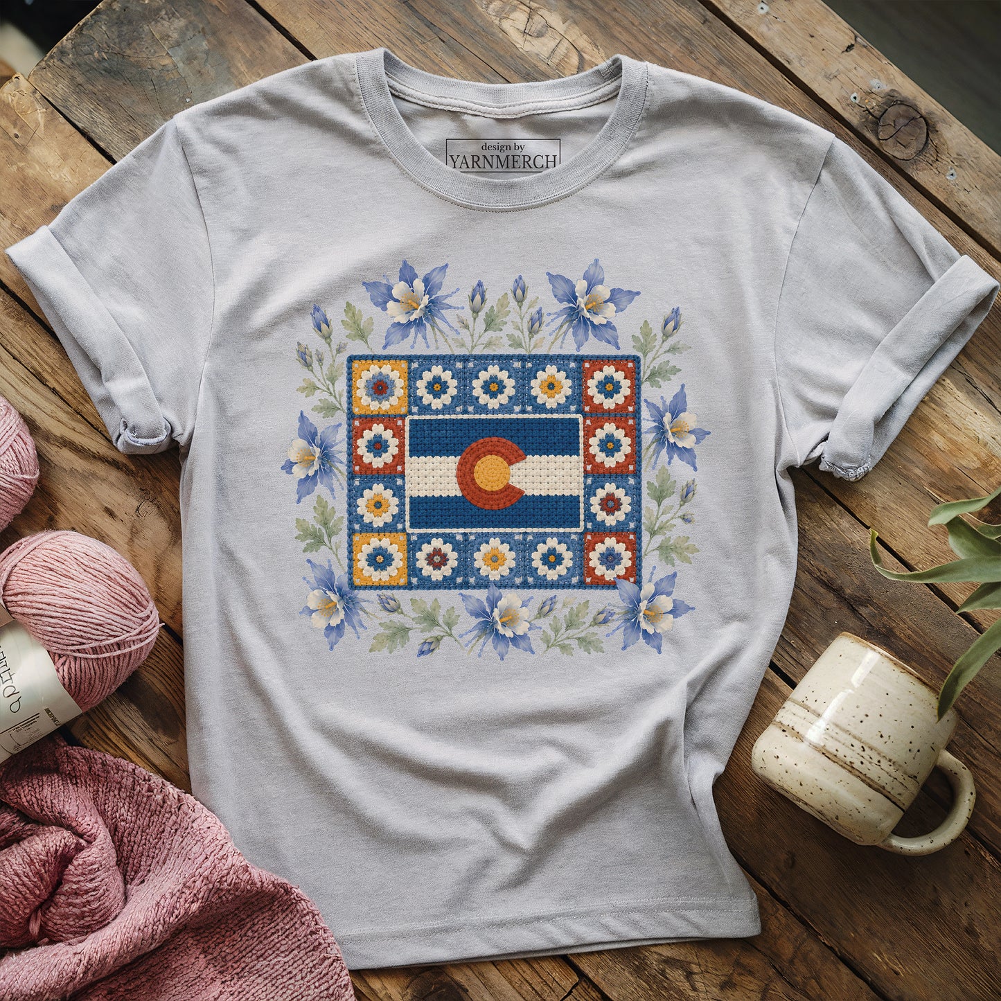 Colorado In Granny Squares T-shirt