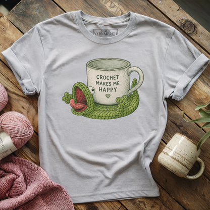 Crochet Makes Me Happy T-shirt