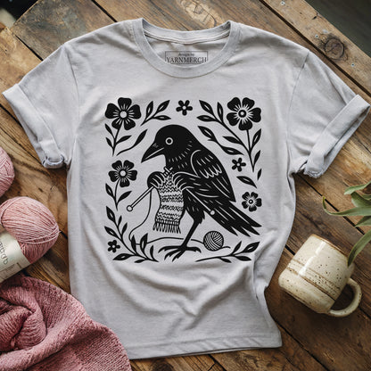 Crow Knitting T-shirt