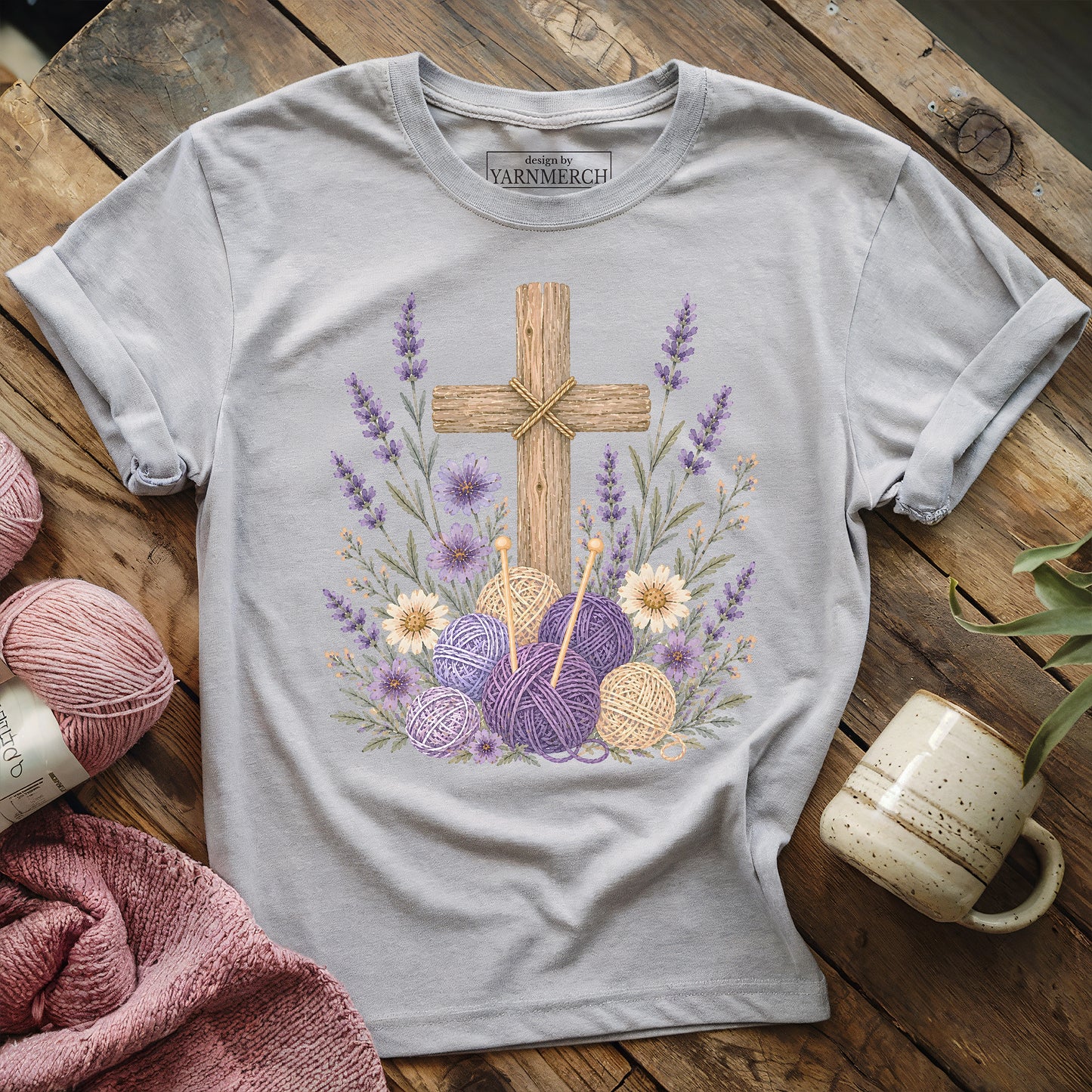 Faith Blooms In Yarn T-shirt