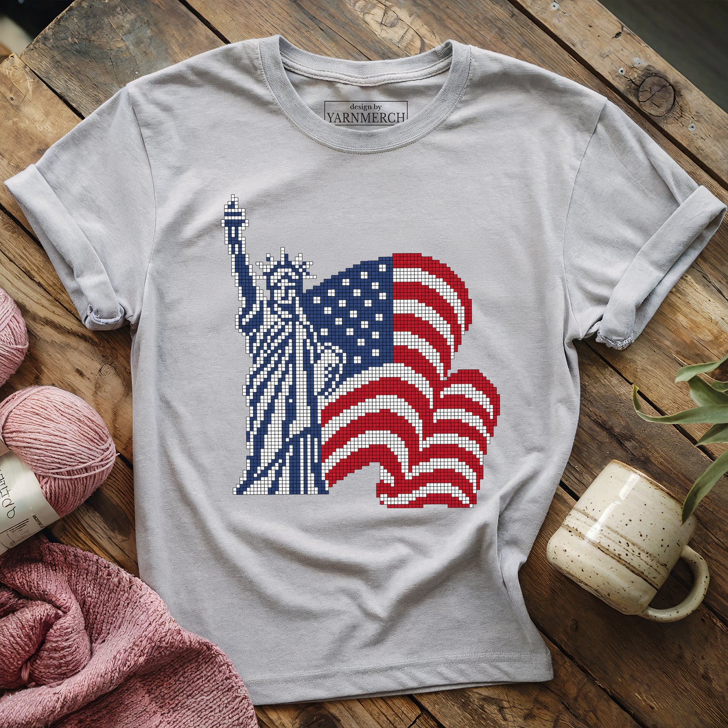 Freedom Knitting Chart T-shirt