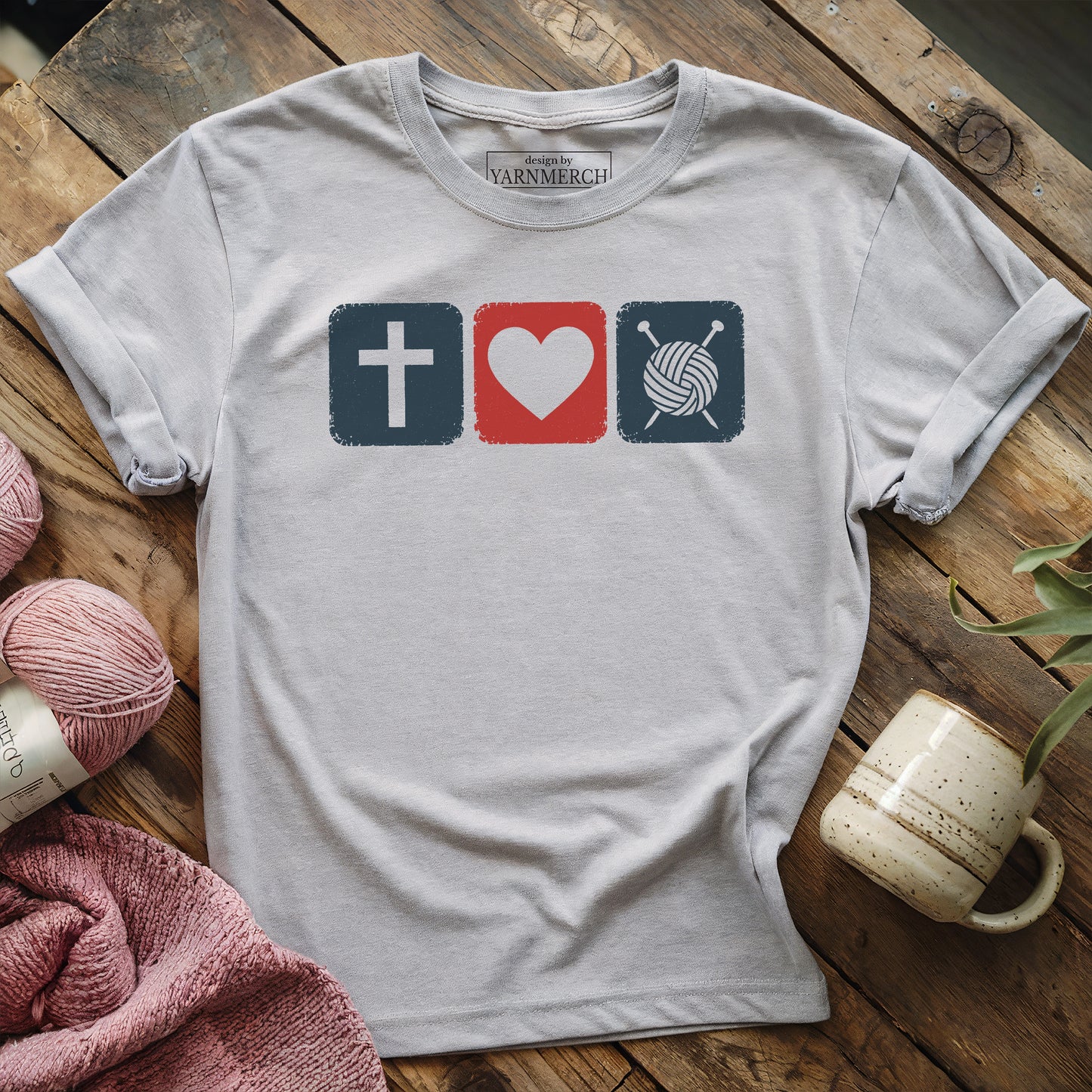 Jesus Loves Knitting T-shirt