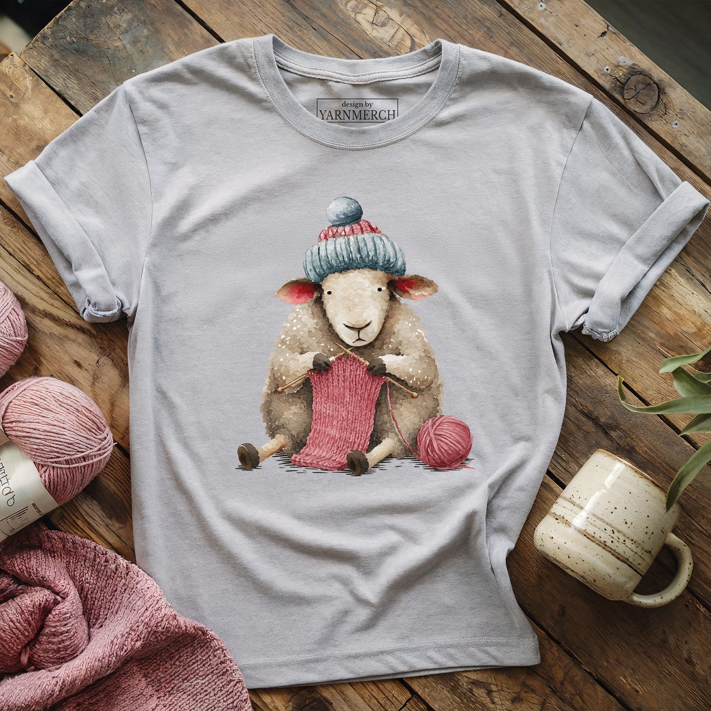 Knit-sheep T-shirt