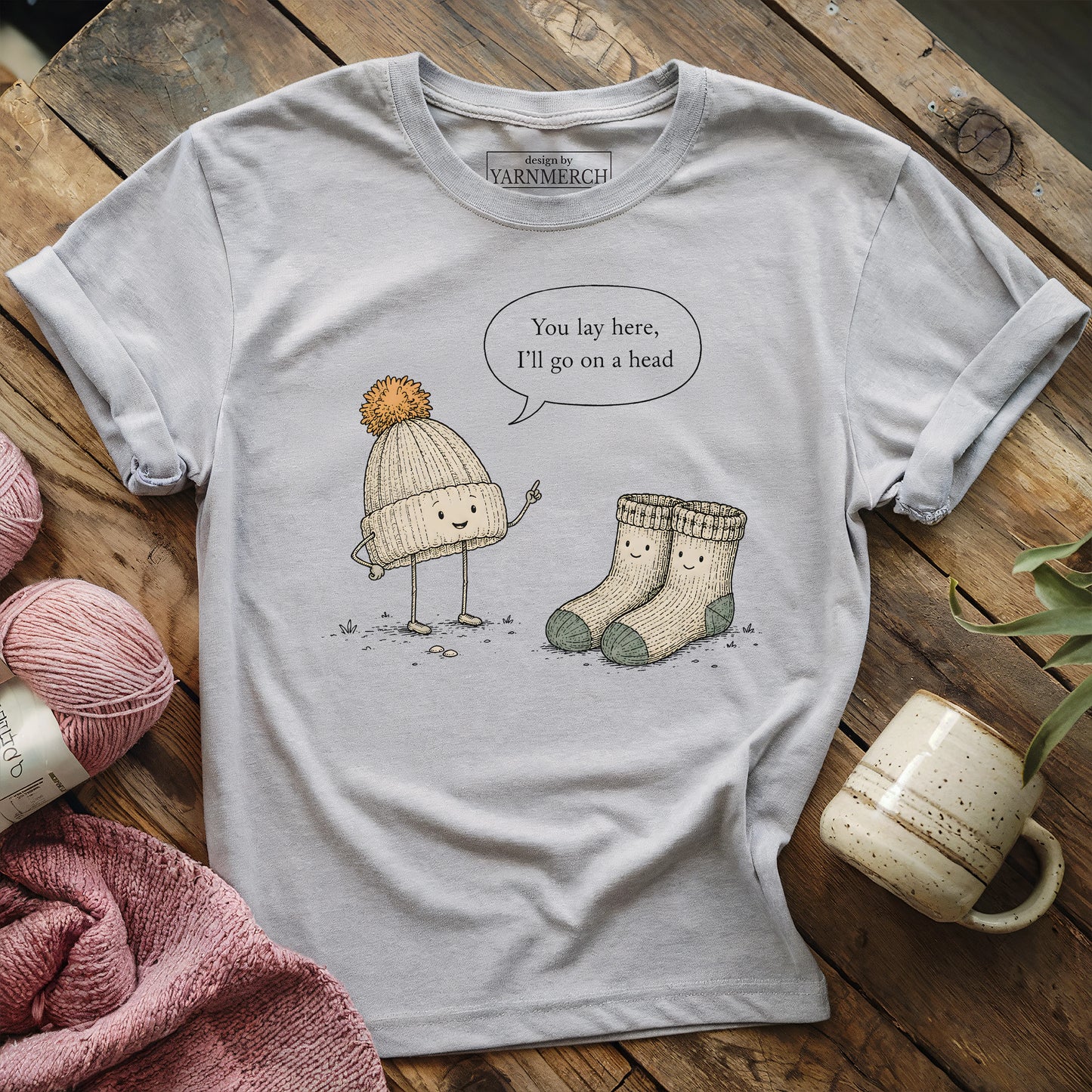 Knit Hat Said To Stocking T-shirt