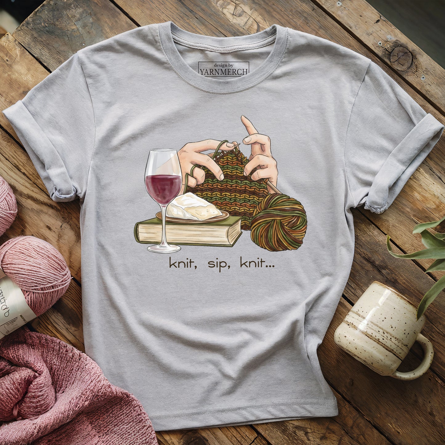 Knit, Sip, Knit T-shirt