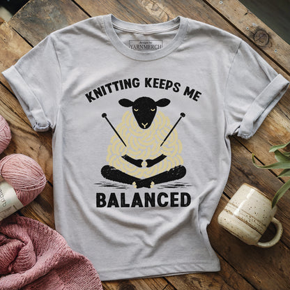 Knitting Keeps Me Balance T-shirt