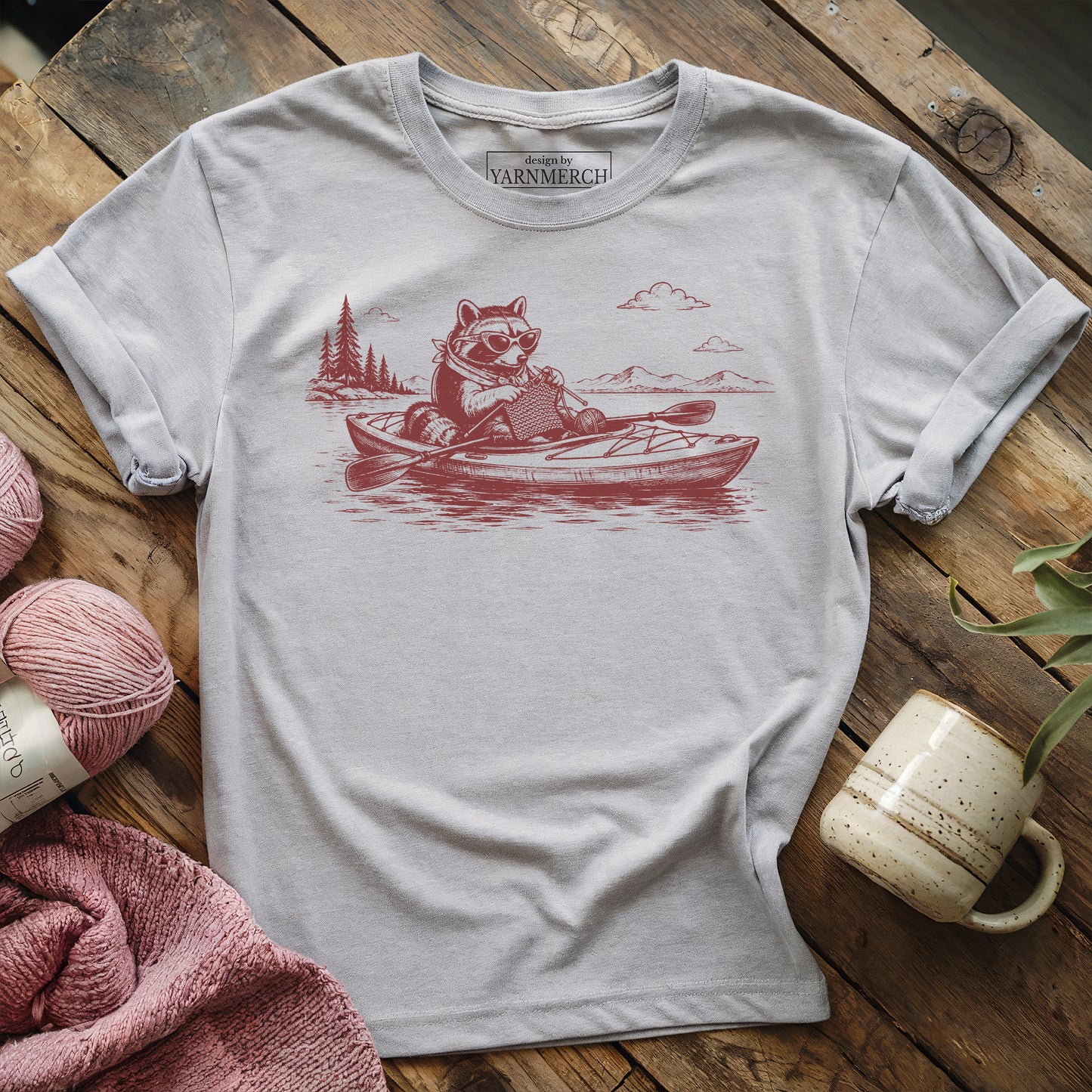 Knitting On A Kayak T-shirt