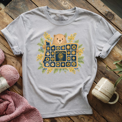 Oregon In Granny Square T-shirt