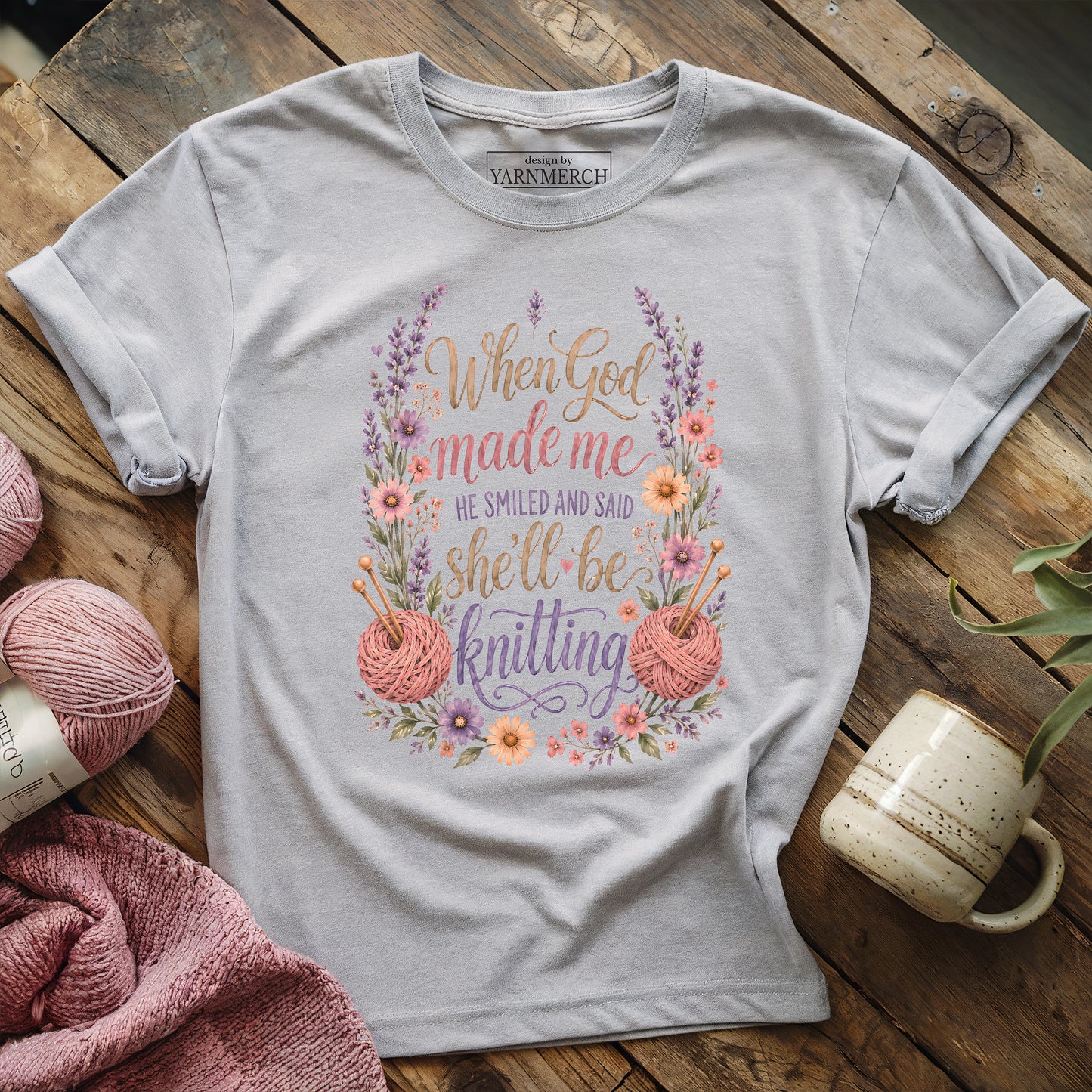 She'll Be Knitting T-shirt