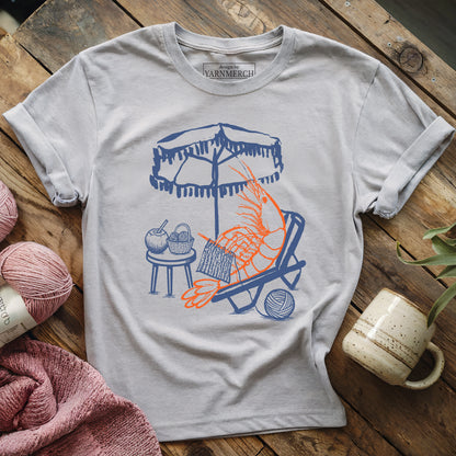 Shrimp Knitting T-shirt