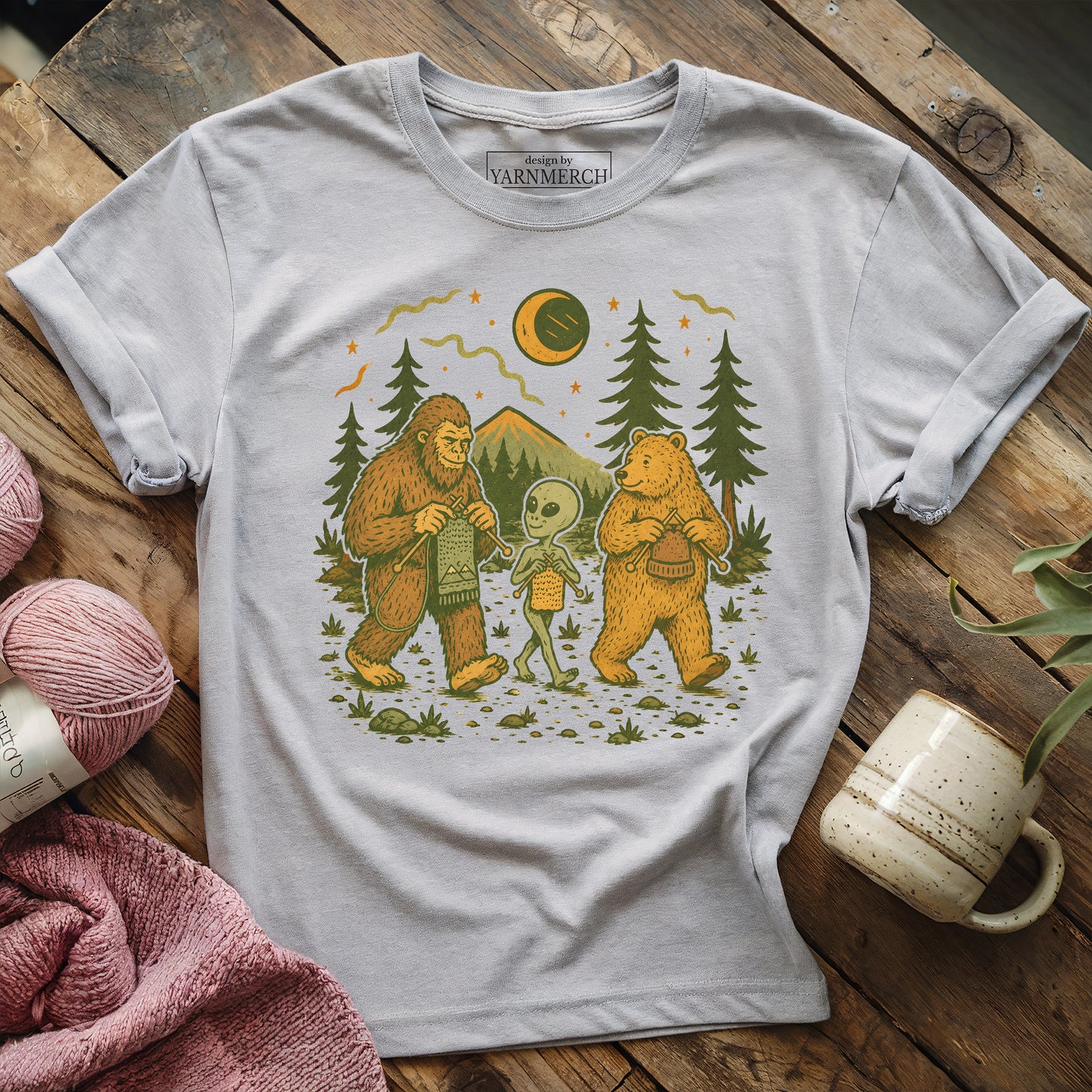 Walking Knitting Friends T-shirt