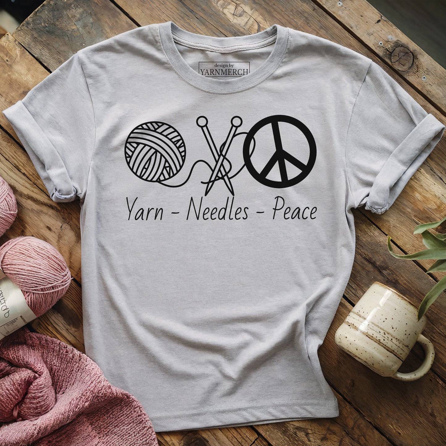 Yarn, Needle, Peace T-shirt